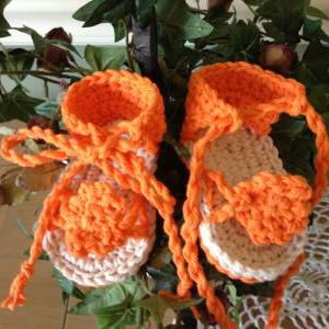 Flower Tie Sandals Crochet Pattern Pdf12-026