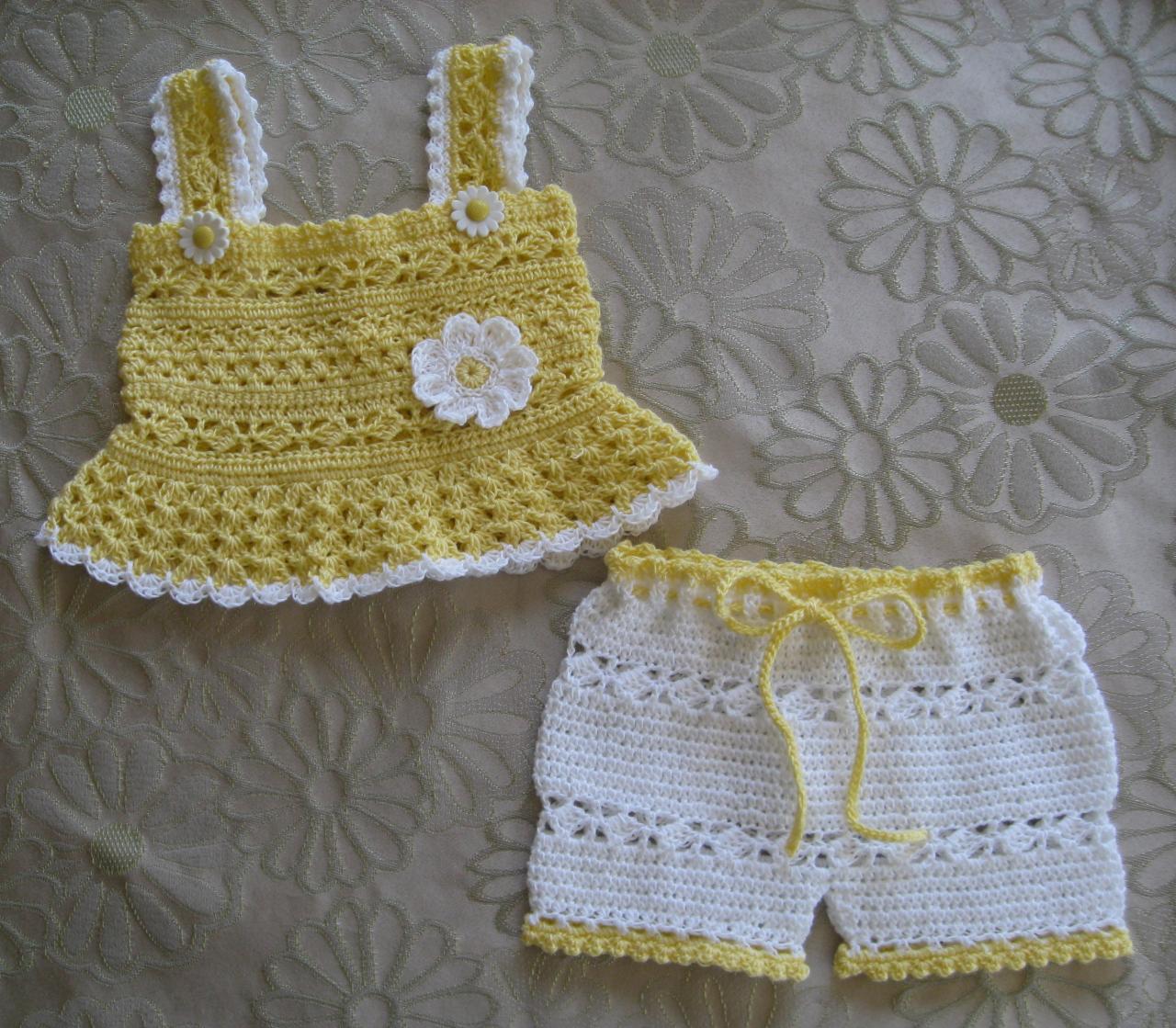 Daisy Tank & Short Set Crochet Pattern Pdf12-023